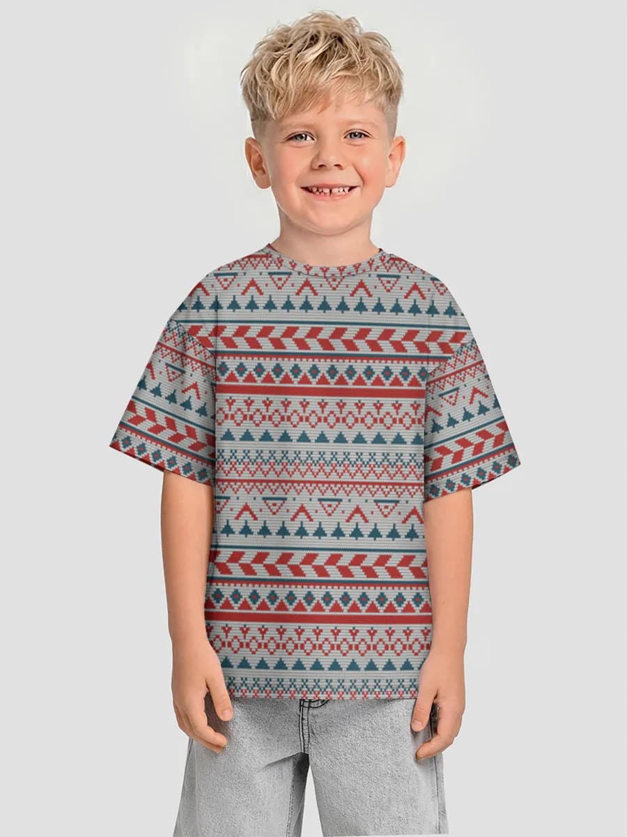 Boys' oversized cotton T-shirt