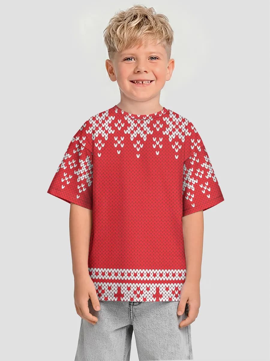 Boys' oversized cotton T-shirt