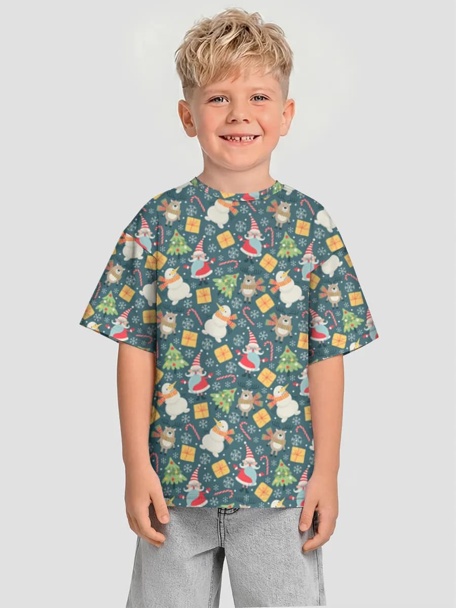 Oversized Baumwoll-T-Shirt Jungen