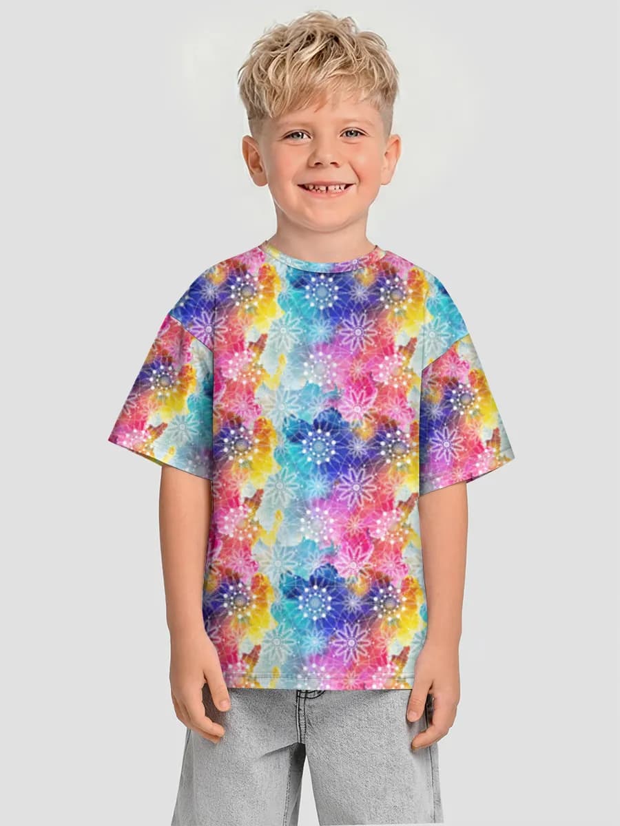 Boys' oversized cotton T-shirt