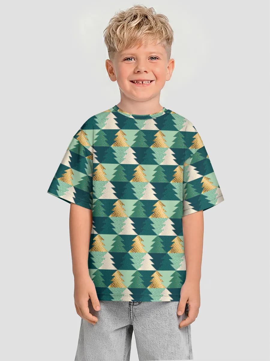Boys' oversized cotton T-shirt