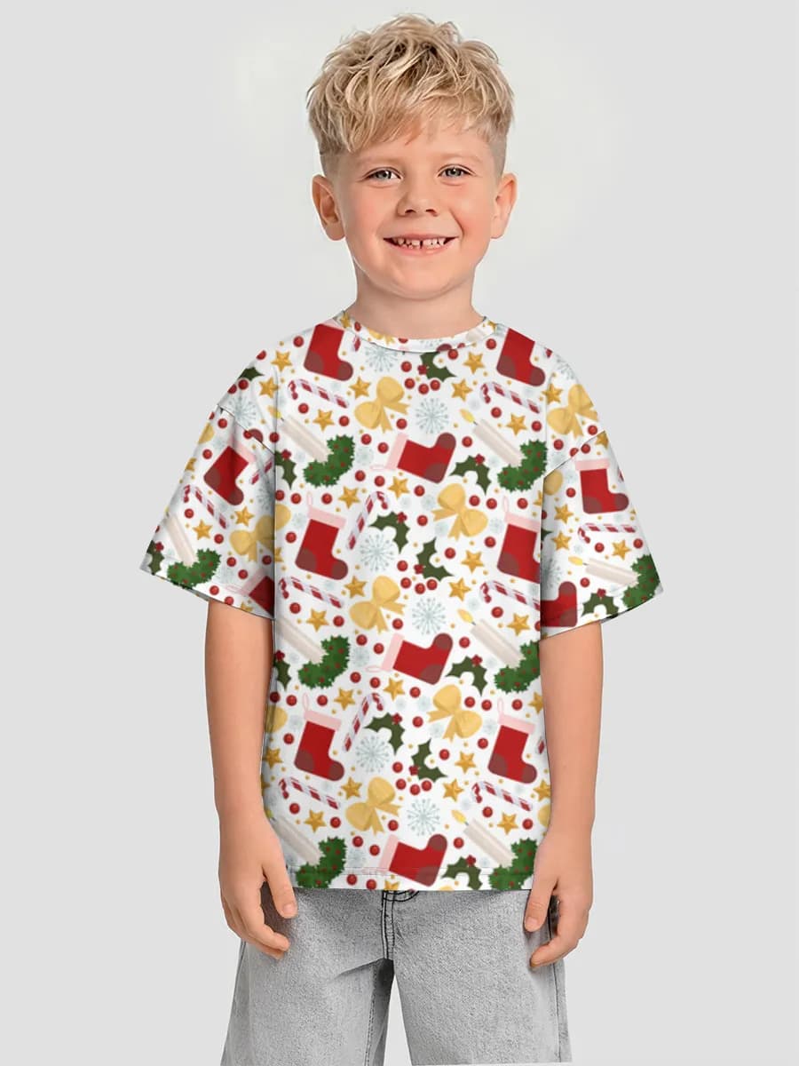 Boys' oversized cotton T-shirt