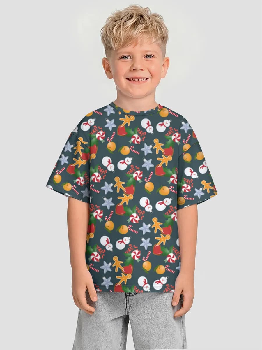 Boys' oversized cotton T-shirt