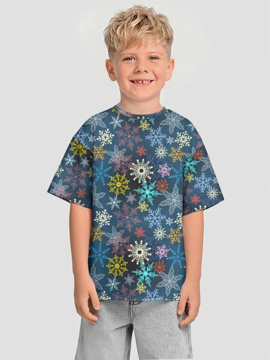 Boys' oversized cotton T-shirt