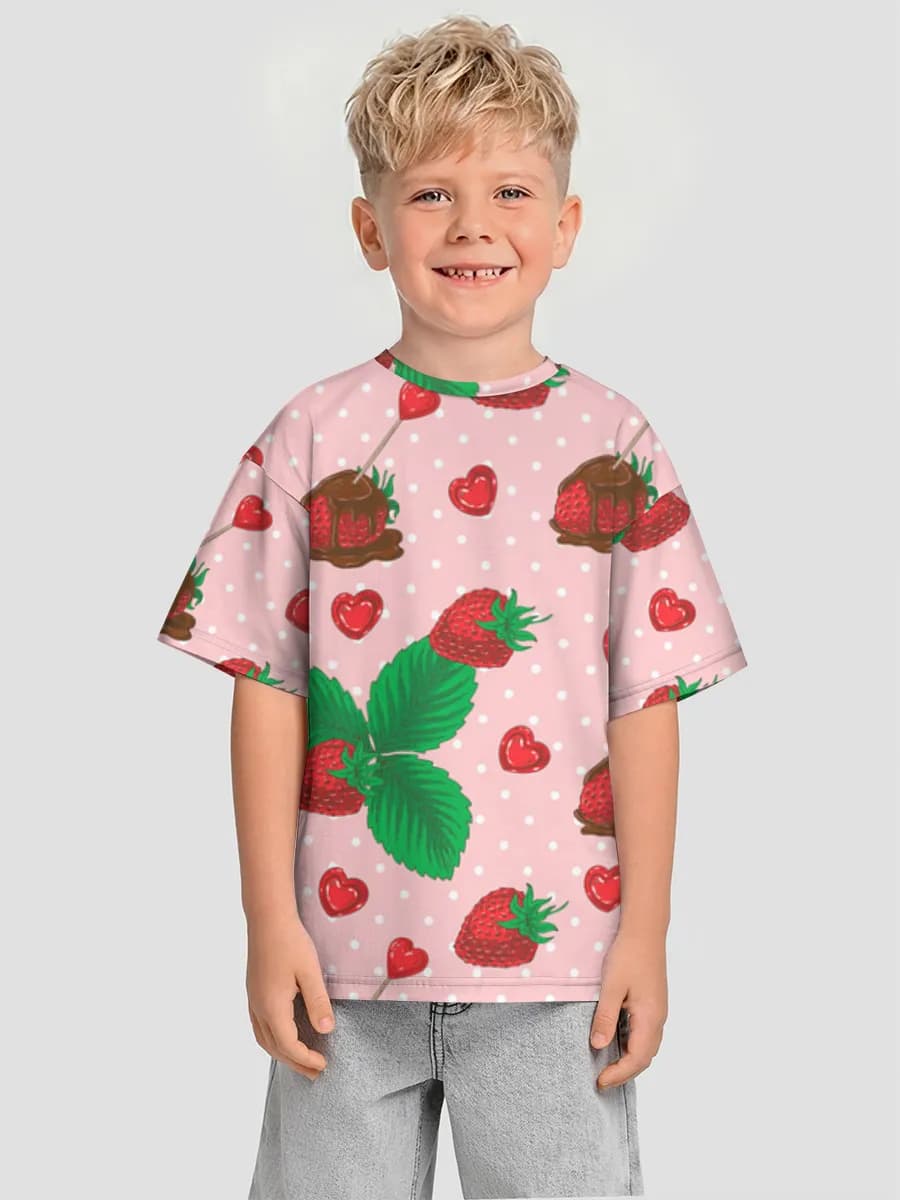 Boys' oversized cotton T-shirt