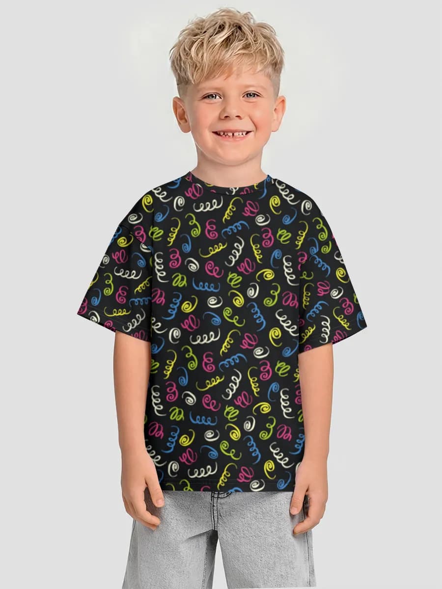 Boys' oversized cotton T-shirt
