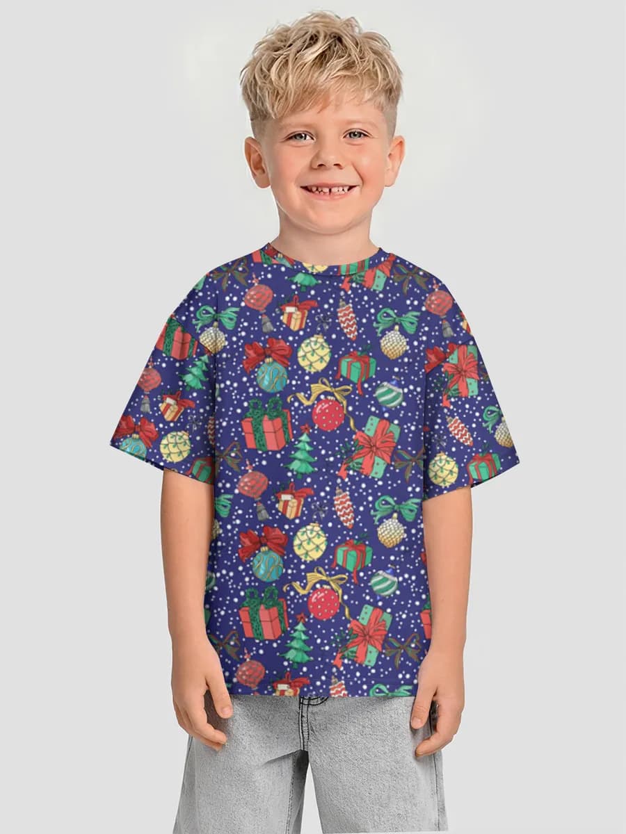 Boys' oversized cotton T-shirt