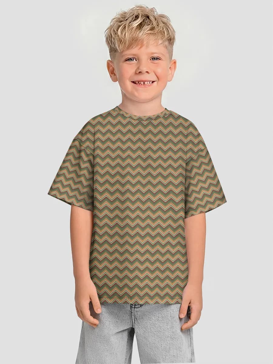 Boys' oversized cotton T-shirt