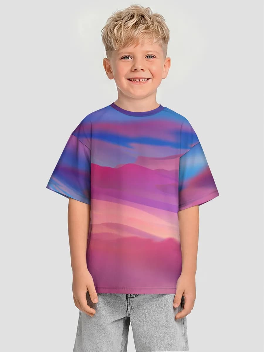 Boys' oversized cotton T-shirt