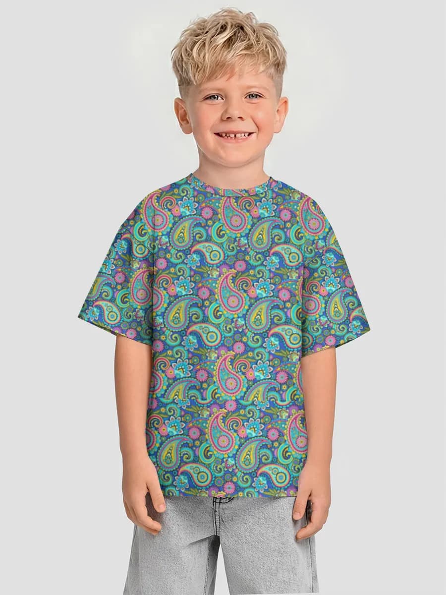 Boys' oversized cotton T-shirt