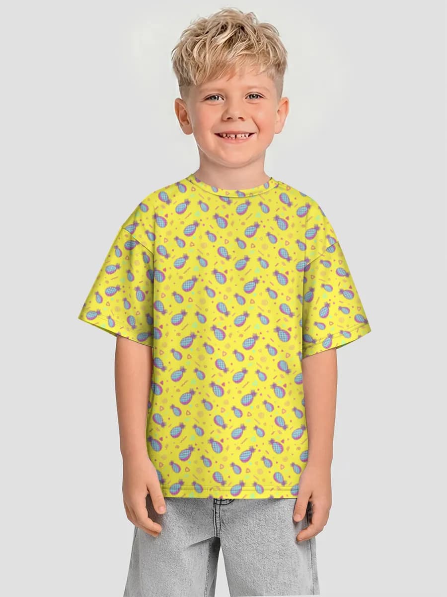 男の子 ビッグシルエット コットンTシャツ
