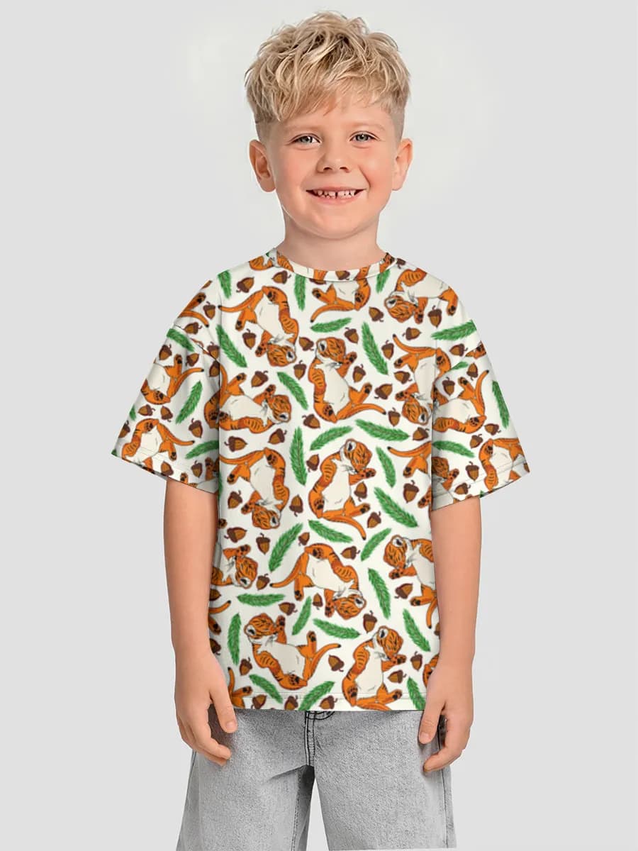 Boys' oversized cotton T-shirt