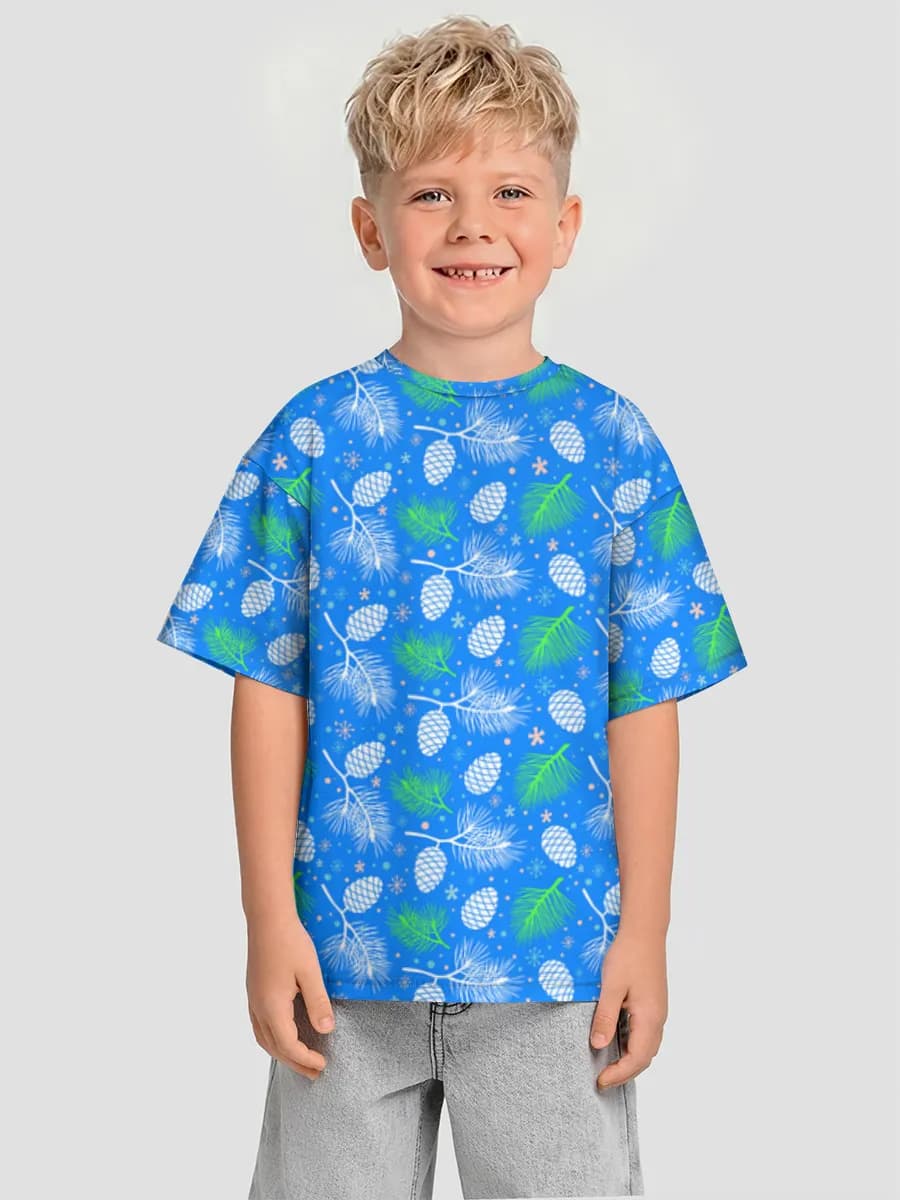 Boys' oversized cotton T-shirt