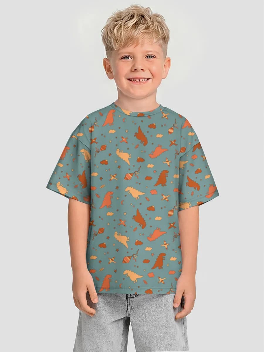 男の子 ビッグシルエット コットンTシャツ