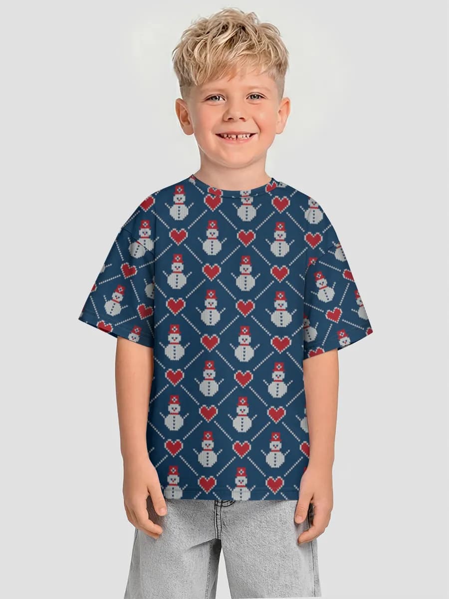 Boys' oversized cotton T-shirt