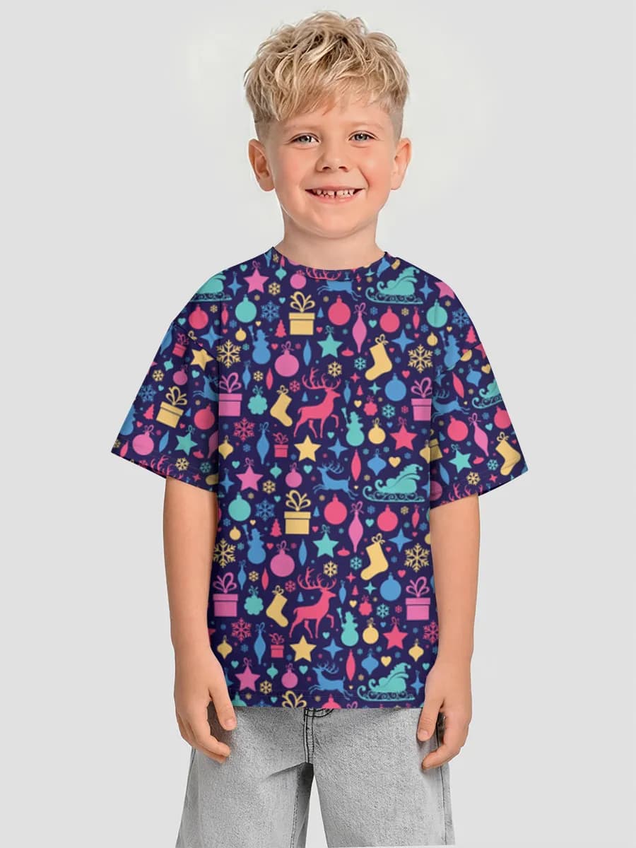Boys' oversized cotton T-shirt