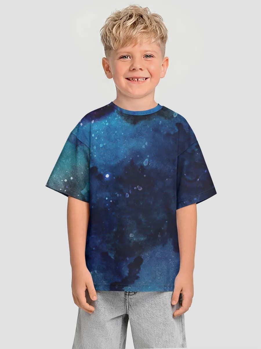 Boys' oversized cotton T-shirt