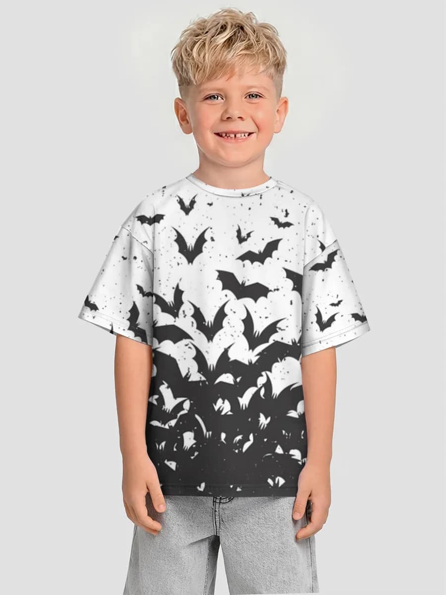 Oversized Baumwoll-T-Shirt Jungen