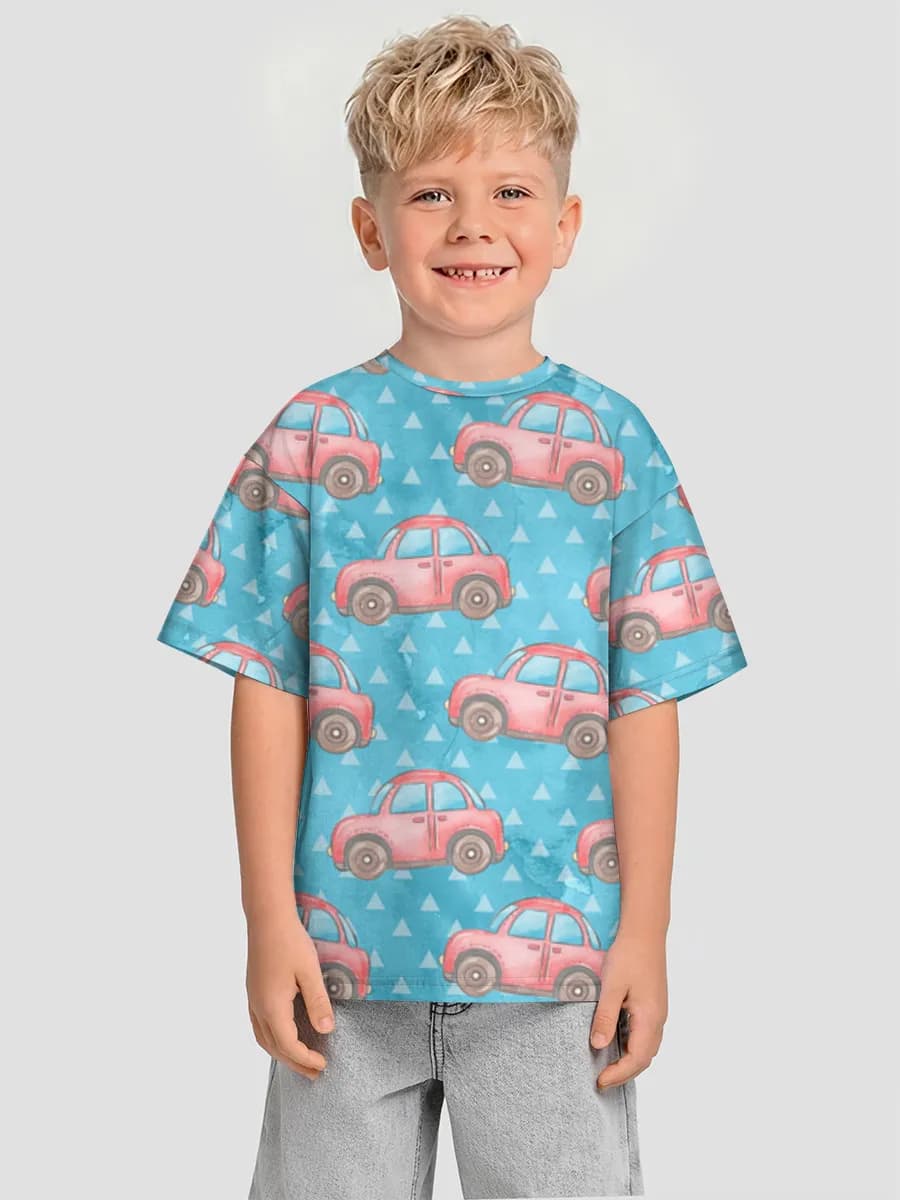 Oversized Baumwoll-T-Shirt Jungen