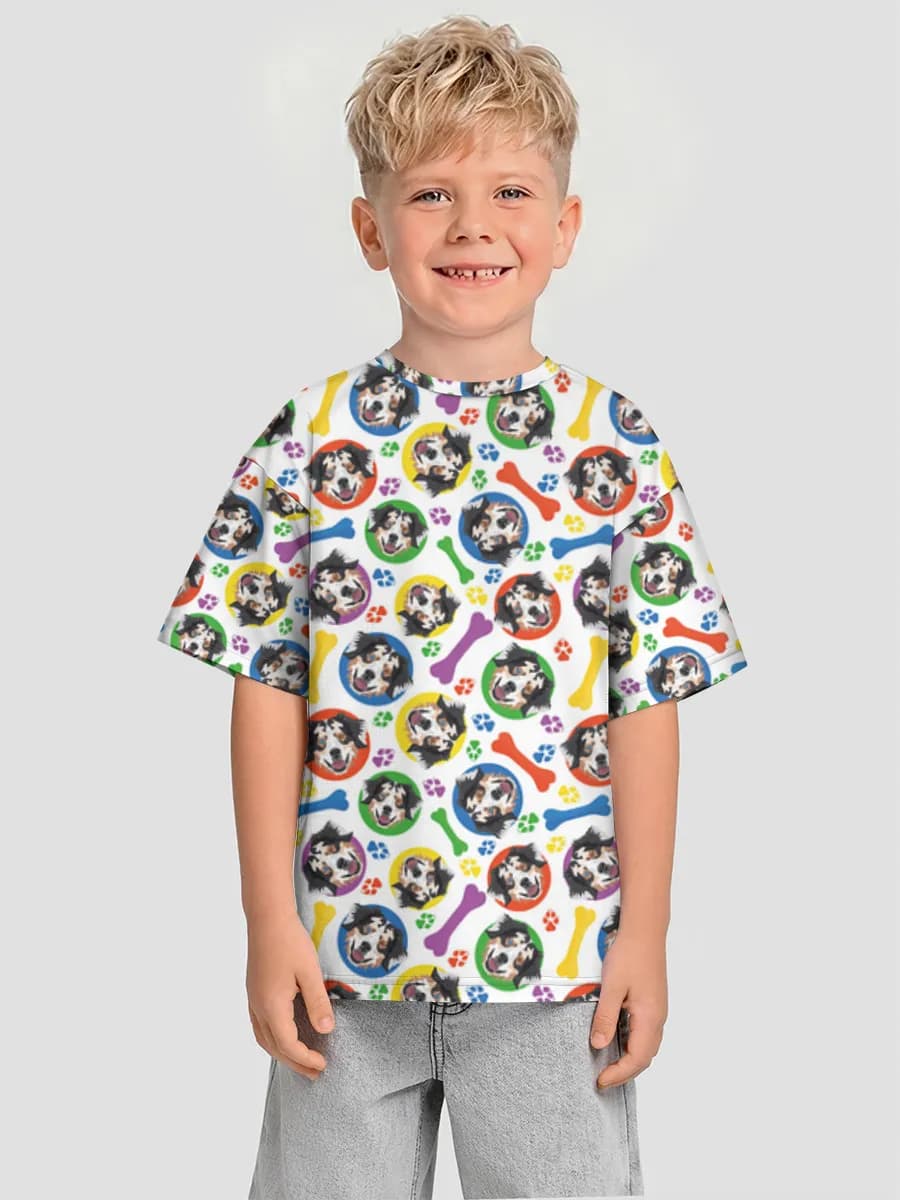 Oversized Baumwoll-T-Shirt Jungen