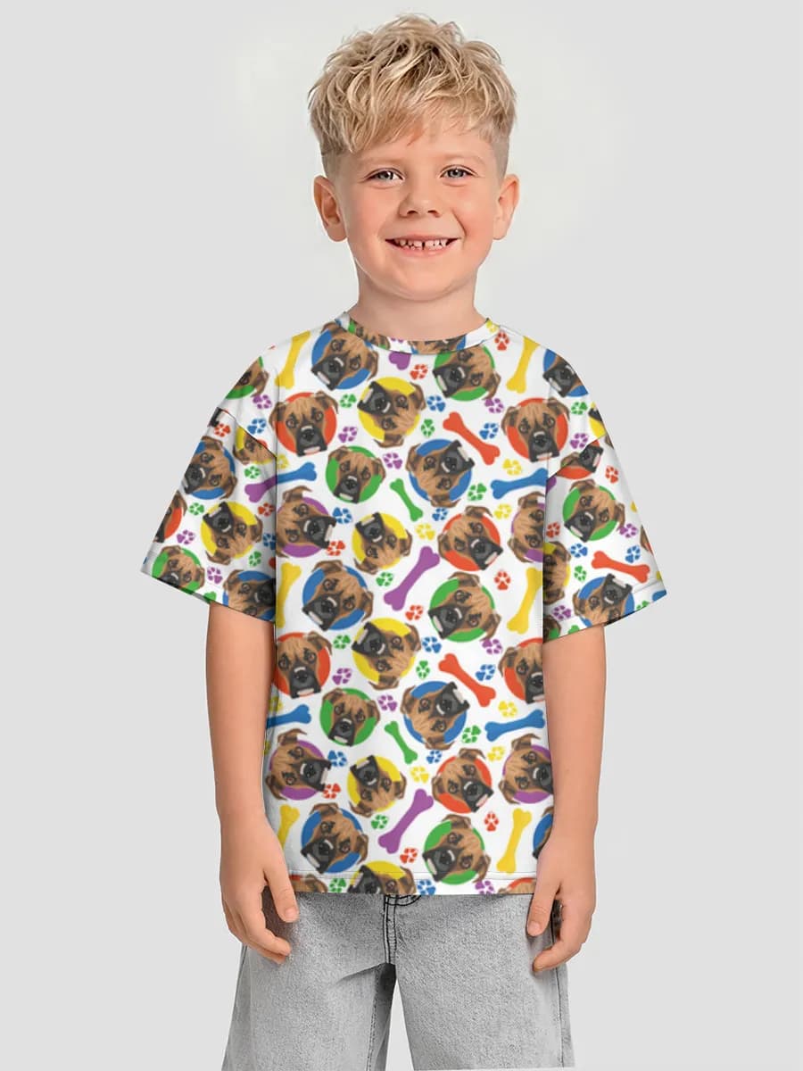 Oversized Baumwoll-T-Shirt Jungen