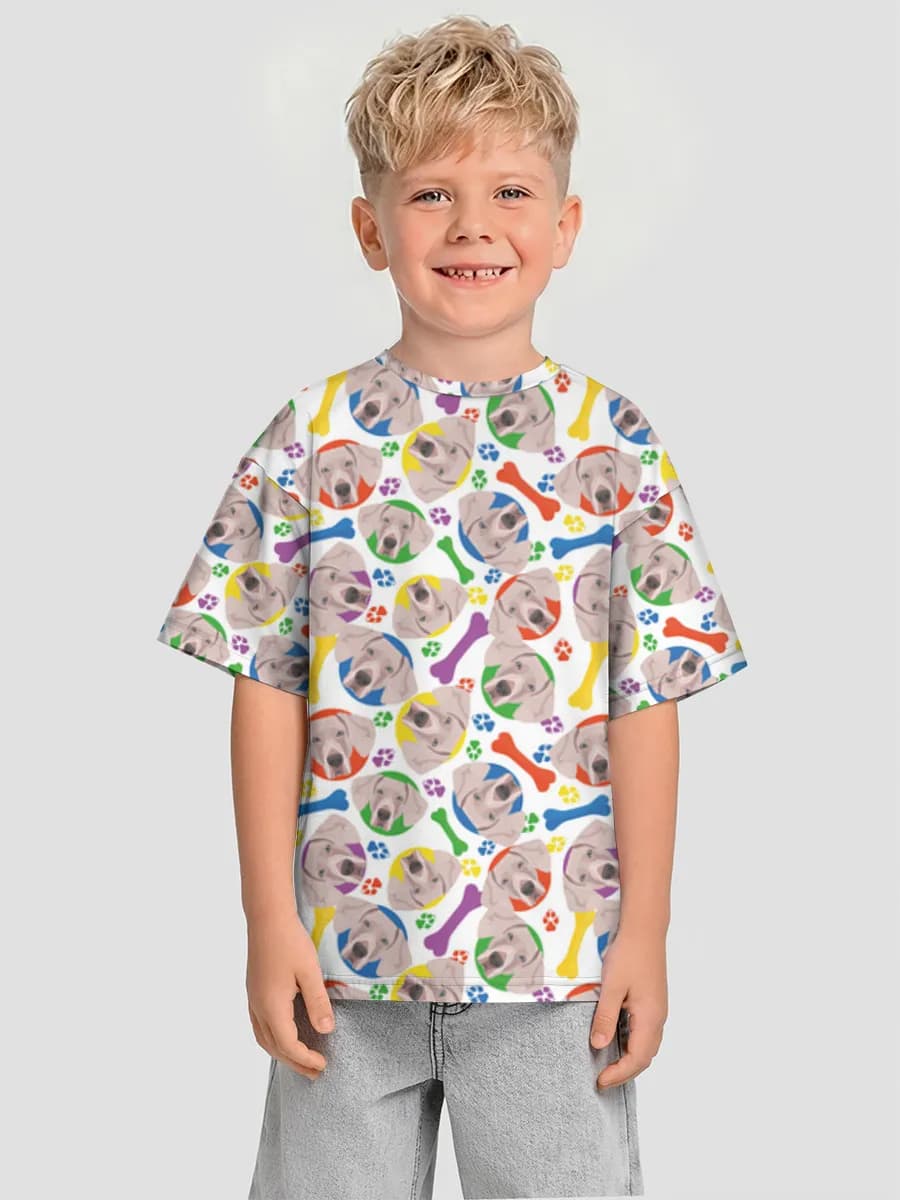 Oversized Baumwoll-T-Shirt Jungen