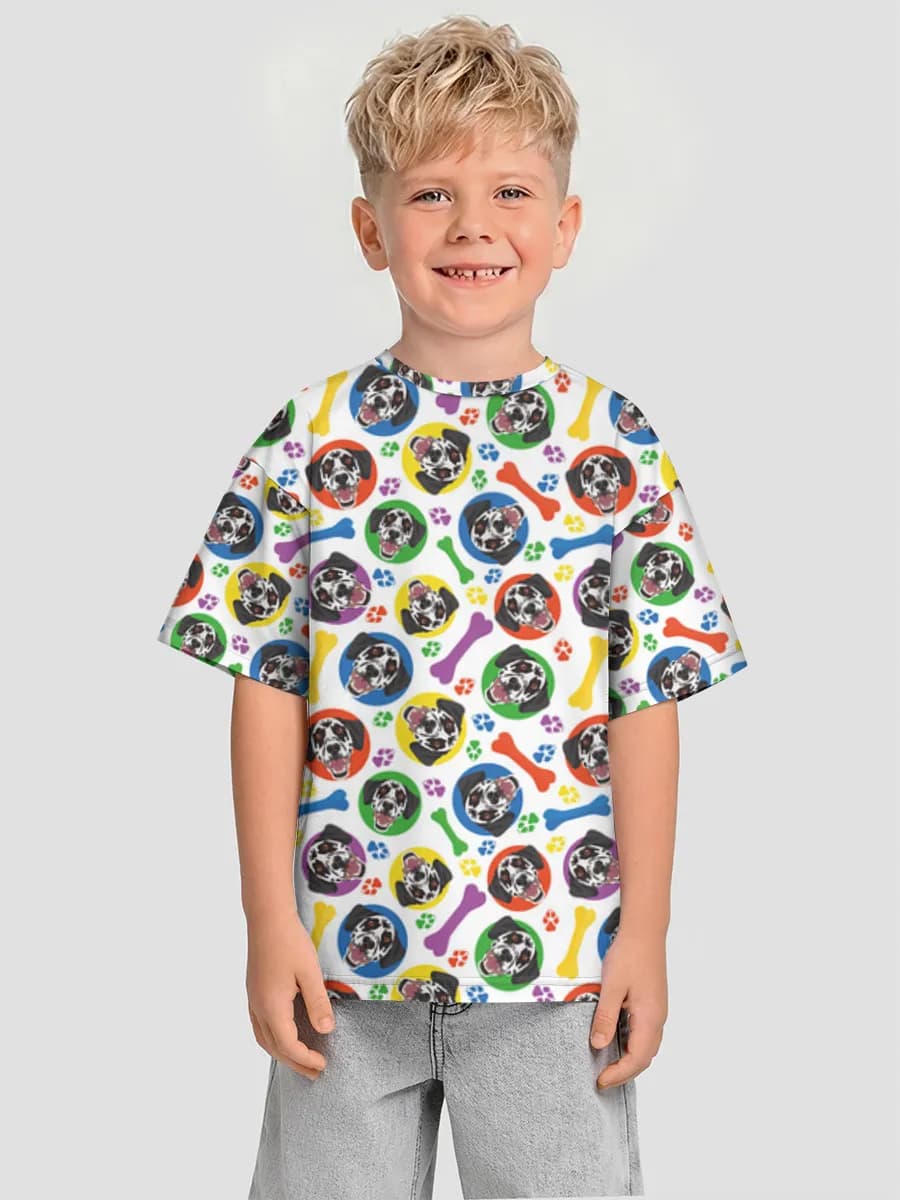 Oversized Baumwoll-T-Shirt Jungen