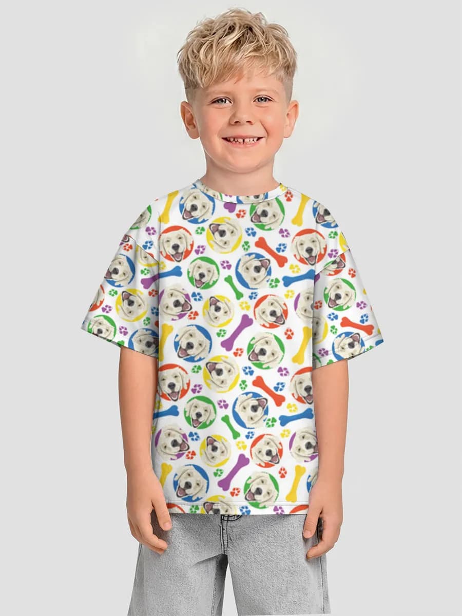 男の子 ビッグシルエット コットンTシャツ