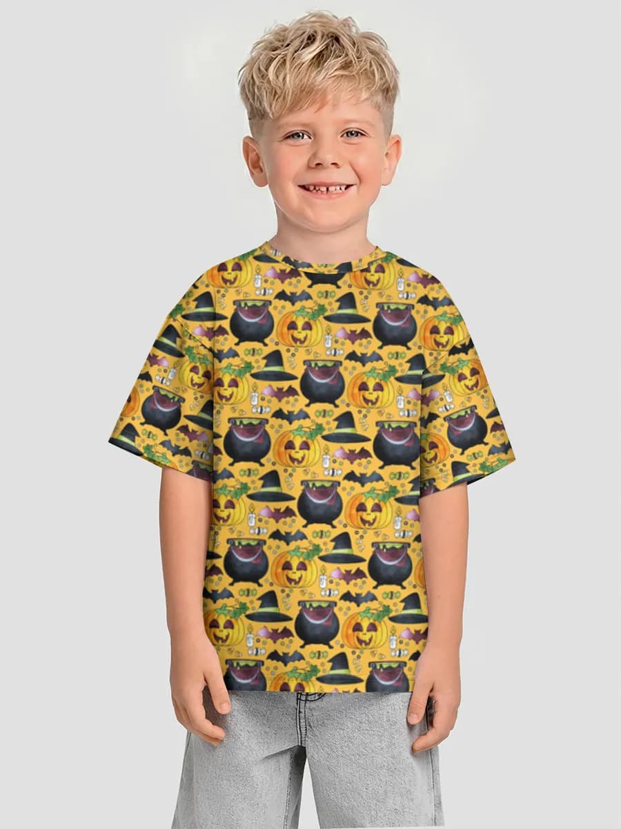 Oversized Baumwoll-T-Shirt Jungen