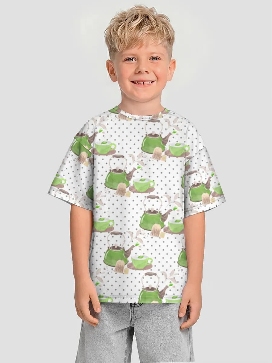 Boys' oversized cotton T-shirt