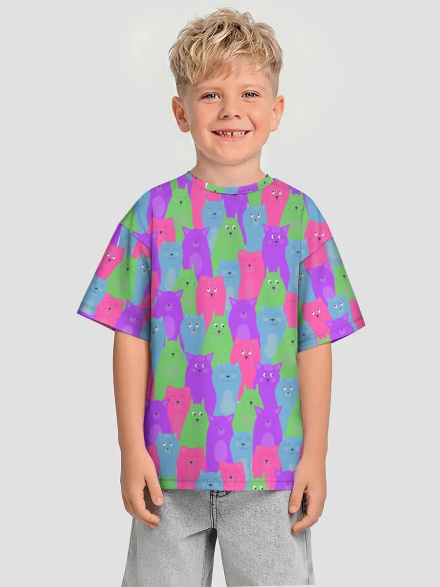 男の子 ビッグシルエット コットンTシャツ