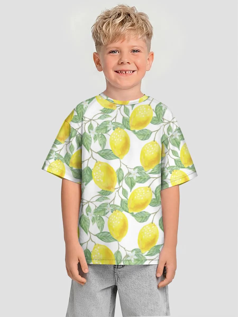 Boys' oversized cotton T-shirt