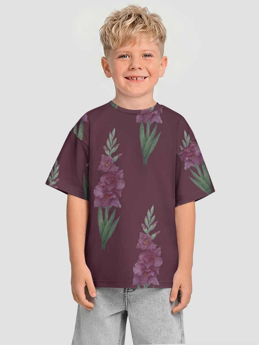 Boys' oversized cotton T-shirt