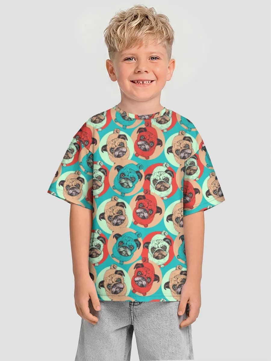 Oversized Baumwoll-T-Shirt Jungen