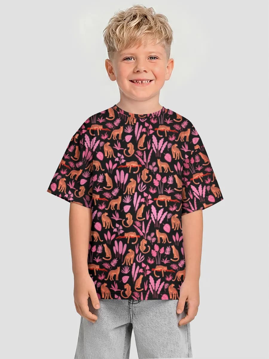 Oversized Baumwoll-T-Shirt Jungen