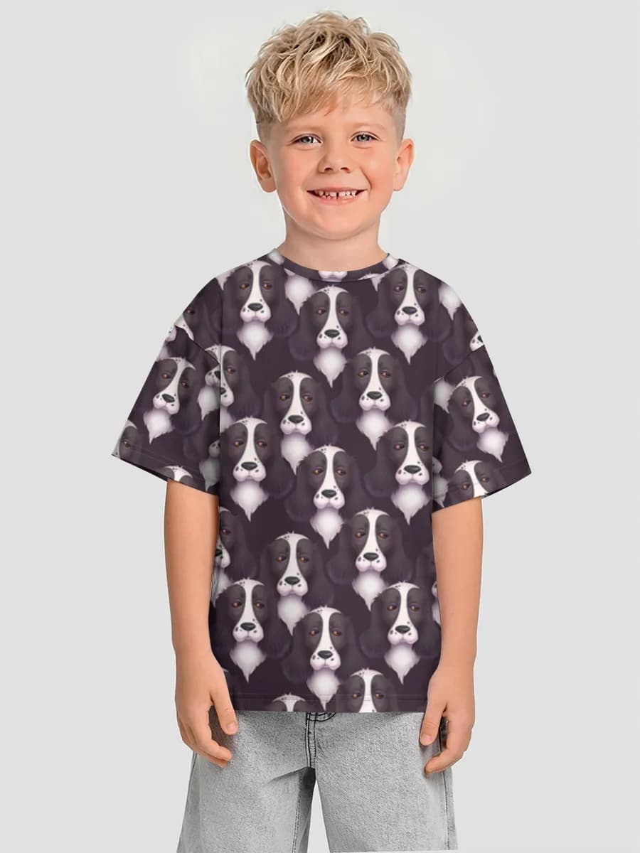 Oversized Baumwoll-T-Shirt Jungen