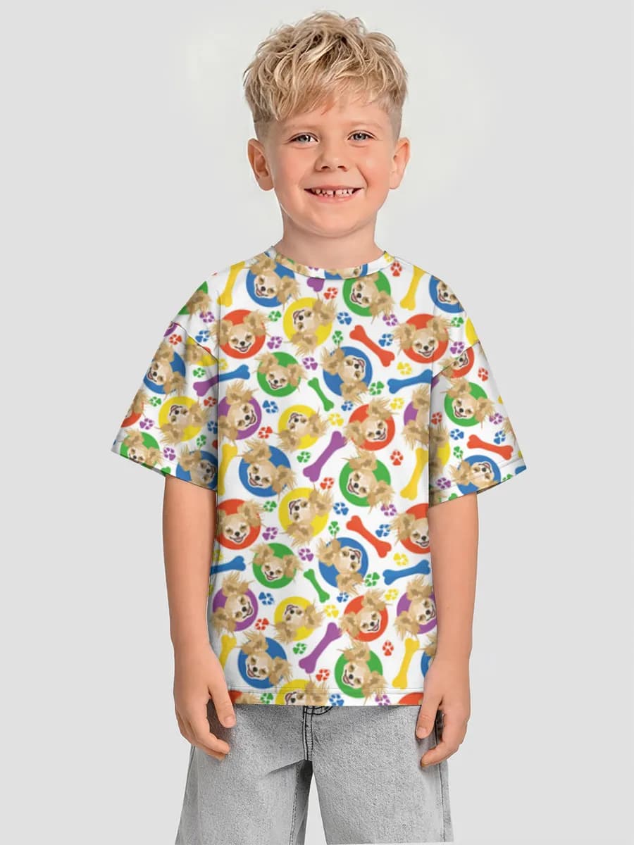 Oversized Baumwoll-T-Shirt Jungen