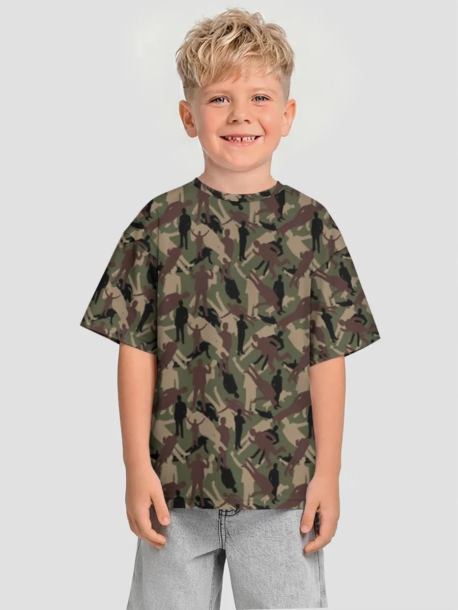 Oversized Baumwoll-T-Shirt Jungen
