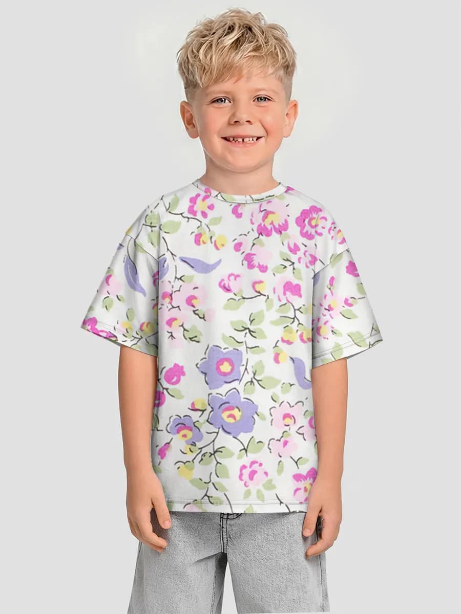 Boys' oversized cotton T-shirt