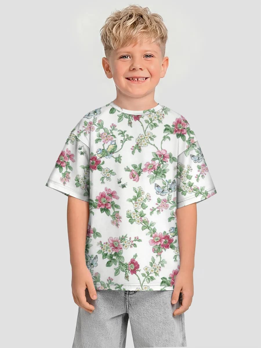 Boys' oversized cotton T-shirt