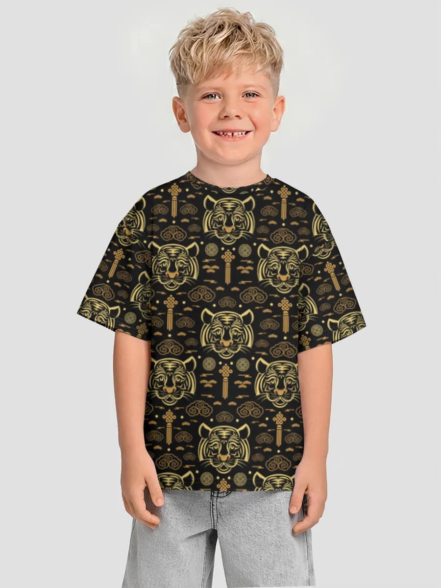 Boys' oversized cotton T-shirt