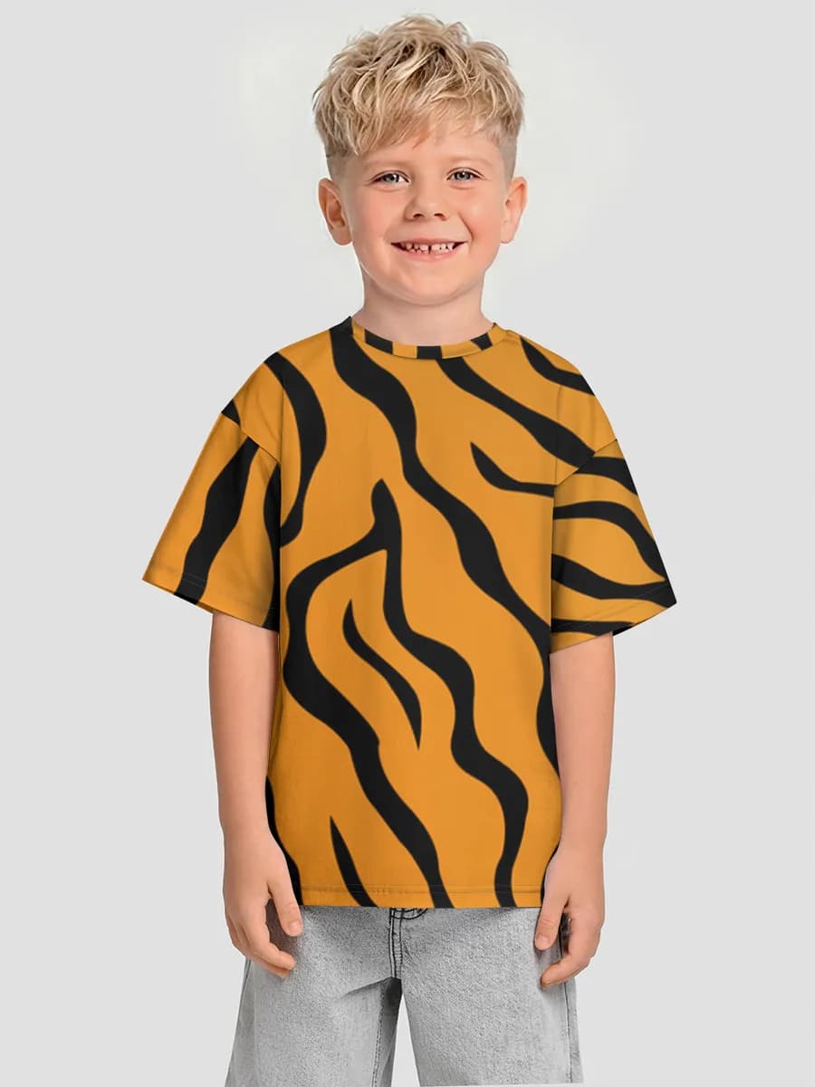 Boys' oversized cotton T-shirt