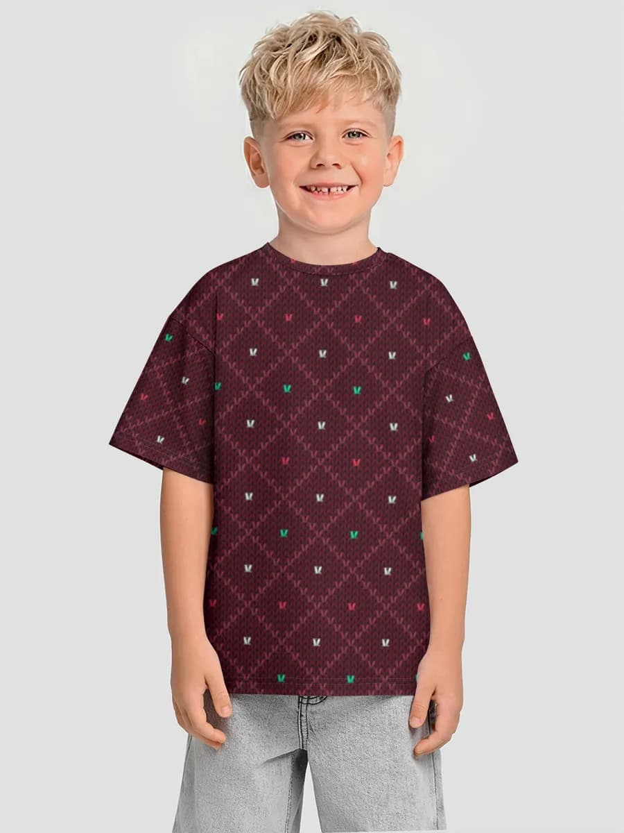 Boys' oversized cotton T-shirt