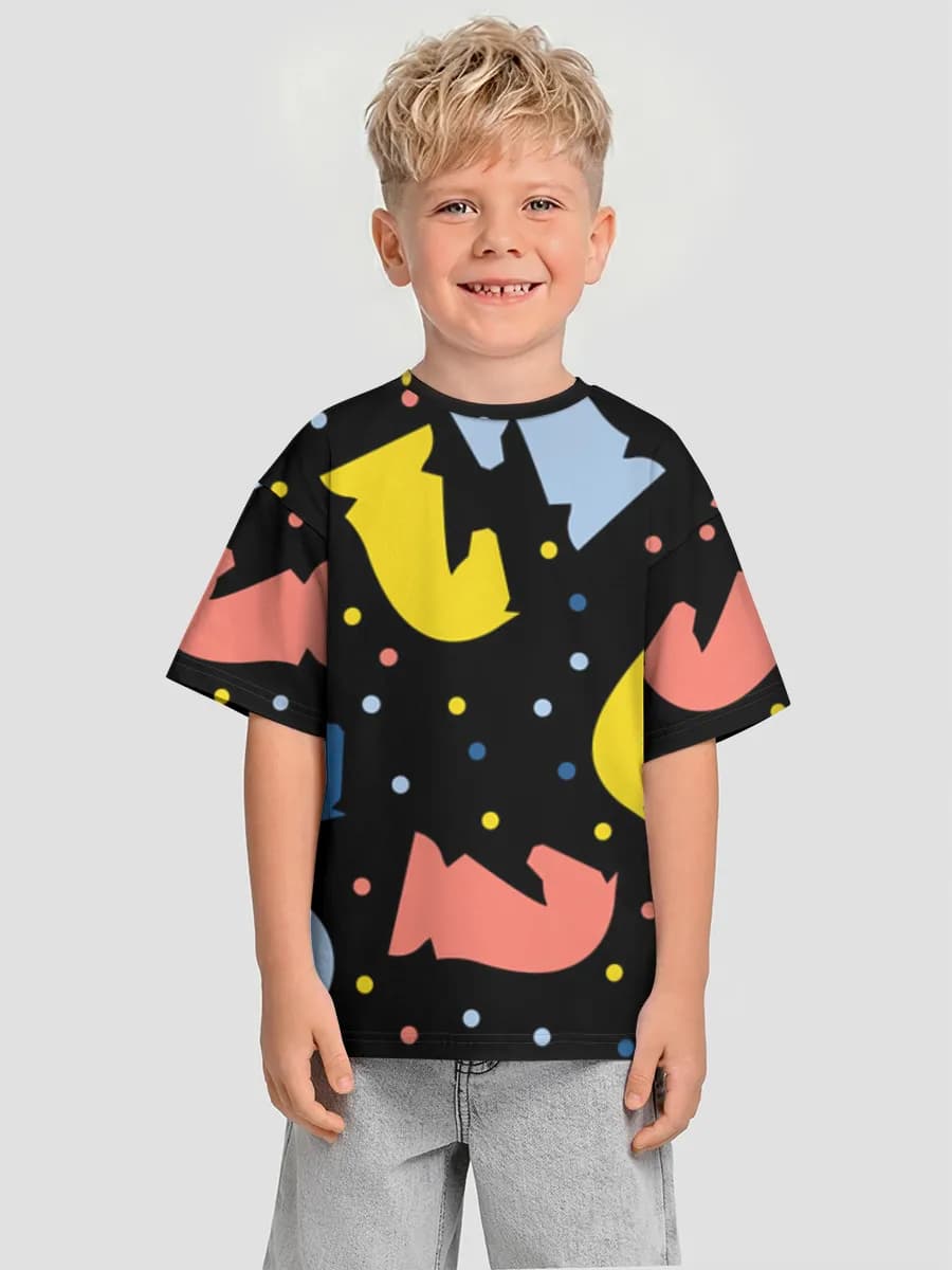 Boys' oversized cotton T-shirt