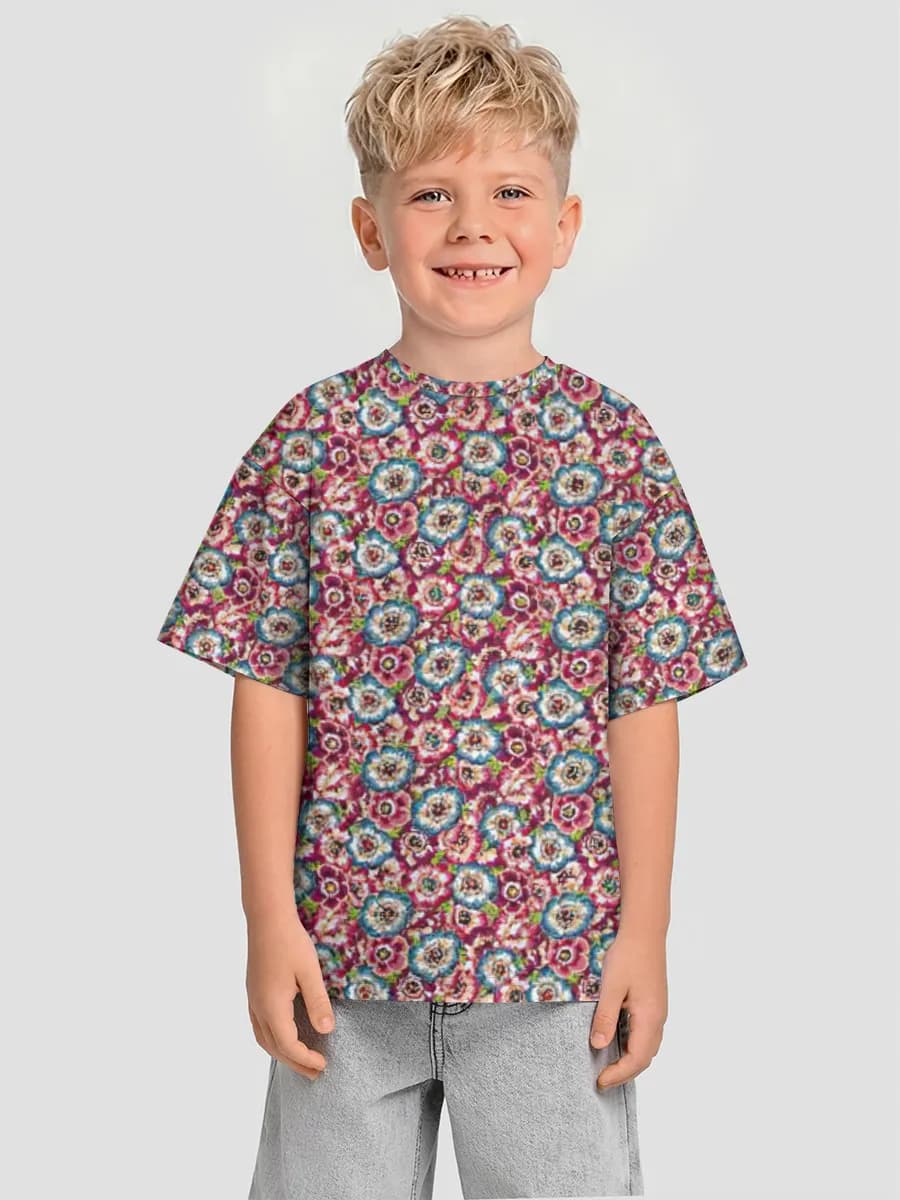 Boys' oversized cotton T-shirt