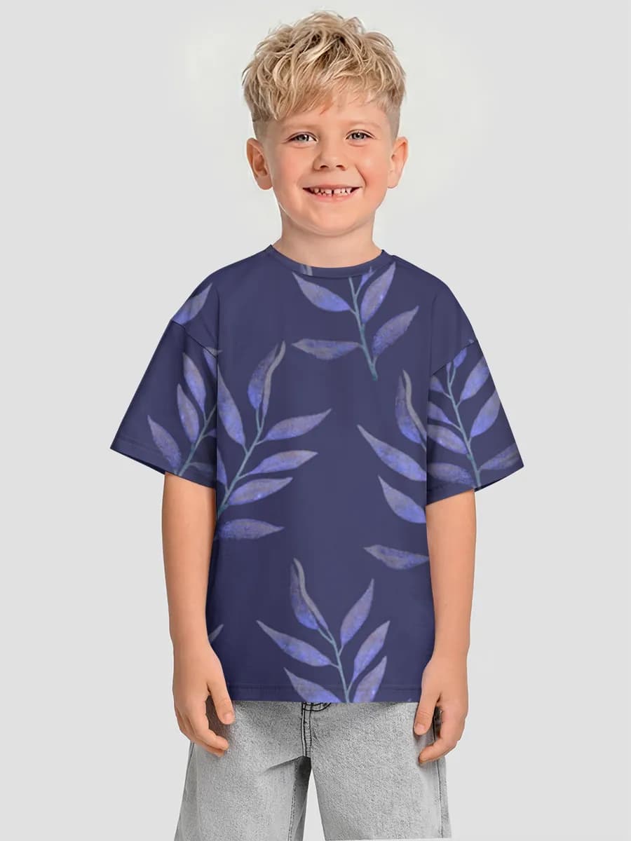 Oversized Baumwoll-T-Shirt Jungen