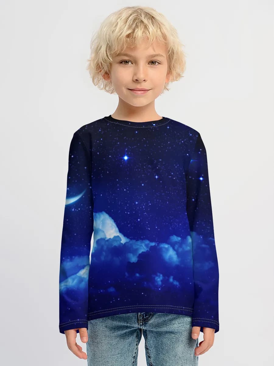Baumwoll-Langarmshirt Jungen