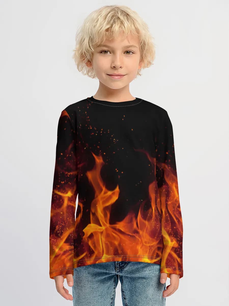 Boys' cotton long sleeve shirt