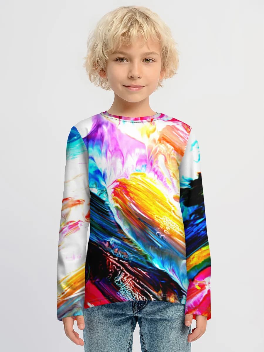 Boys' cotton long sleeve shirt