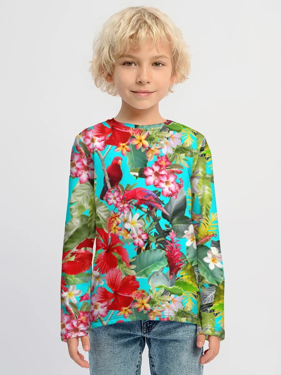 Boys' cotton long sleeve shirt